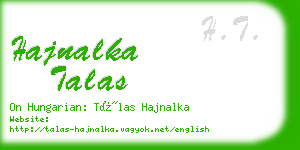 hajnalka talas business card